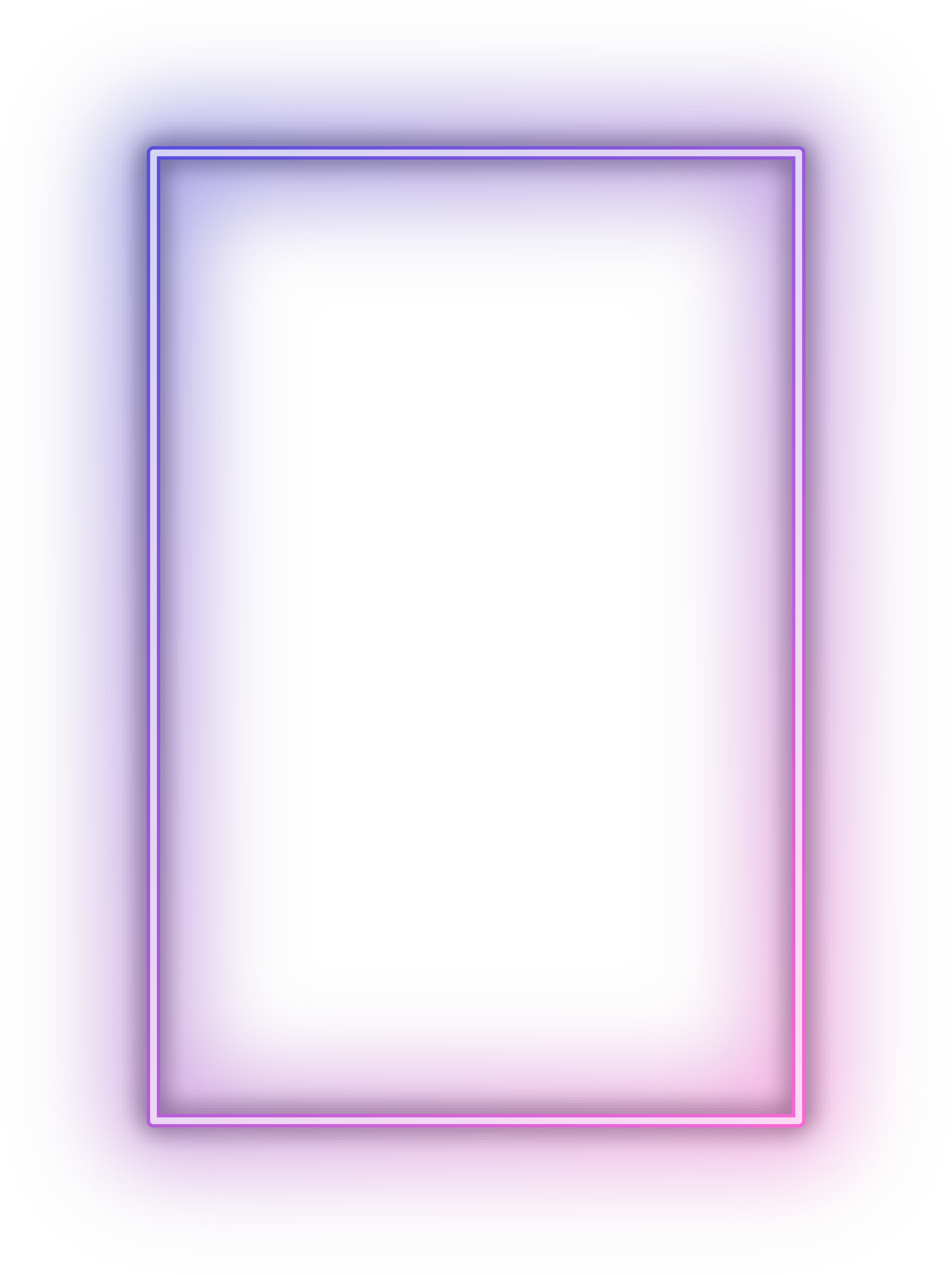 Neon gradient purple pink rectangle frame.